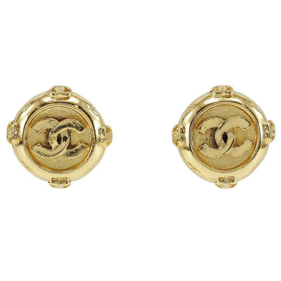 Chanel Cc Gold Gold Plated earring - Picture 1 of 7